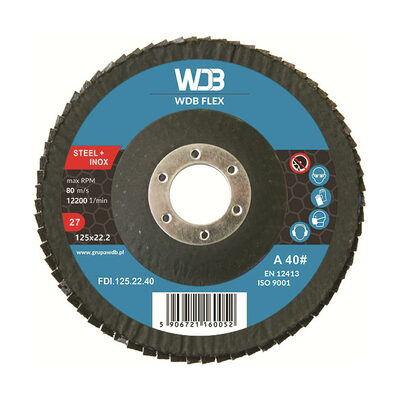 Abrazīvās slīpēšanas disks tērauda un INOX 125 × 22 A60 WDB FLEX